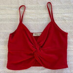 Aritzia Babaton red short camisole top size XS